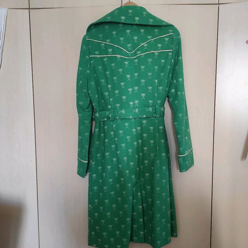 GSUS Sindustries green wool coat like new with viking pattern size M