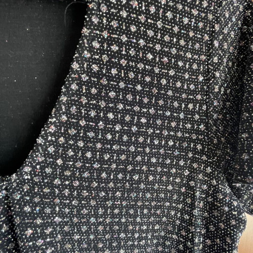 Oasis black dress with glitter, medium size