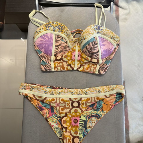 Maaji bikini set large used, reversible colorful design