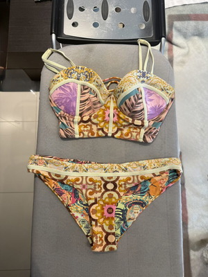 Maaji bikini set large used, reversible colorful design
