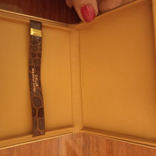 Orlik Tobacco Case like new, brown leather from Old Bond Street London