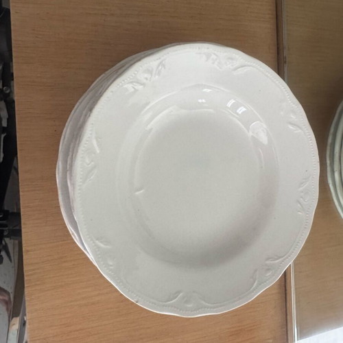 Vintage porcelain plates used, set of 9 pieces from 1920