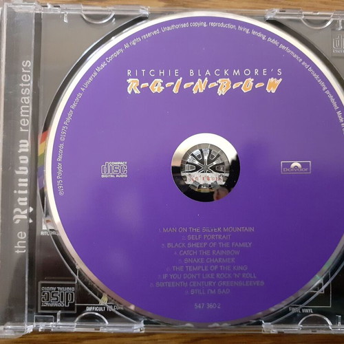 Rainbow pack Ritchie Blackmore's 1 CD and Finyl Vinyl 2 CD remasters like new, rock