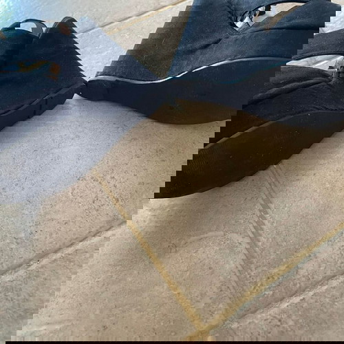 Πλατφόρμες μεταχειρισμένες, μαύρες καστόρινες, μέγεθος 38, 11 εκ.