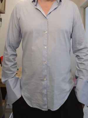Zara men's shirt XL slim fit almost new, cotton, blue