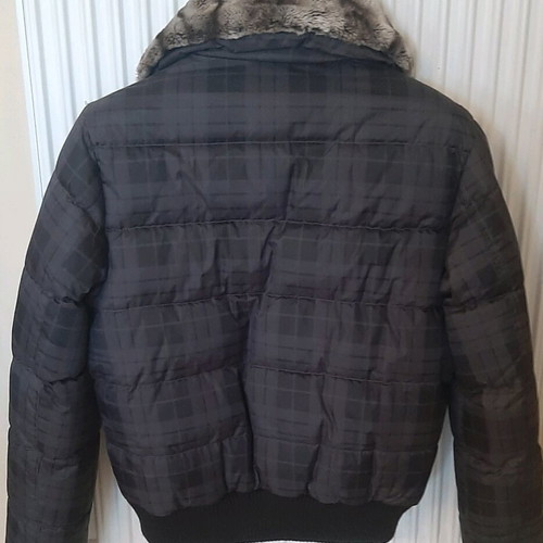 Camaro Puffer Jacket Size S Like New, Black and Grey