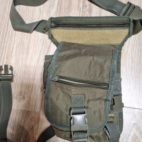 Drop Leg Bag military style, like new, khaki 20x27 cm