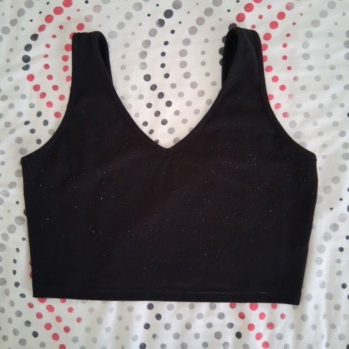 Vintage crop top black size L like new