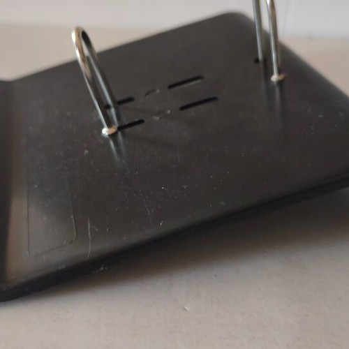 Calendar base with metal mechanism, plastic, used