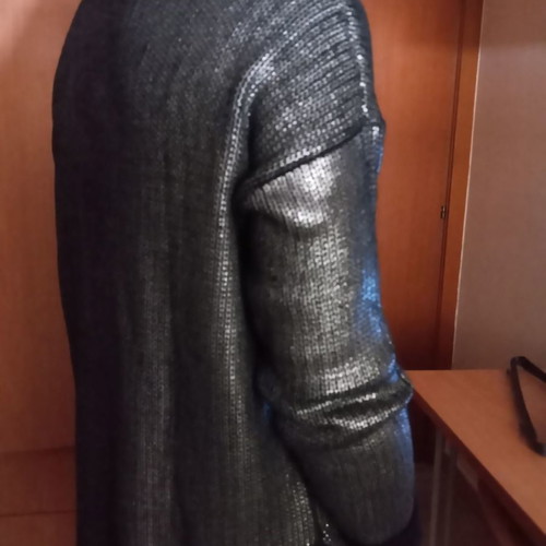 Silver long blouse used, size M