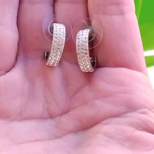 Gold plated silver earrings used