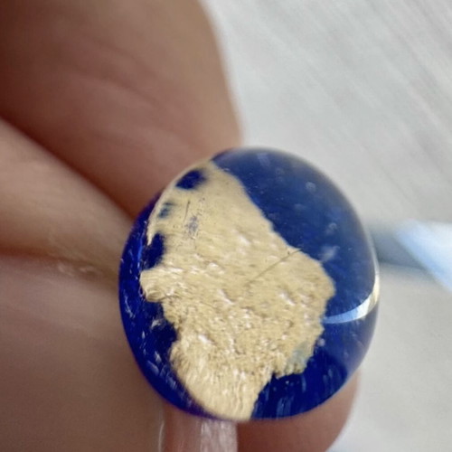 Murano Crystal earrings with gold flake M. Matzaraki like new