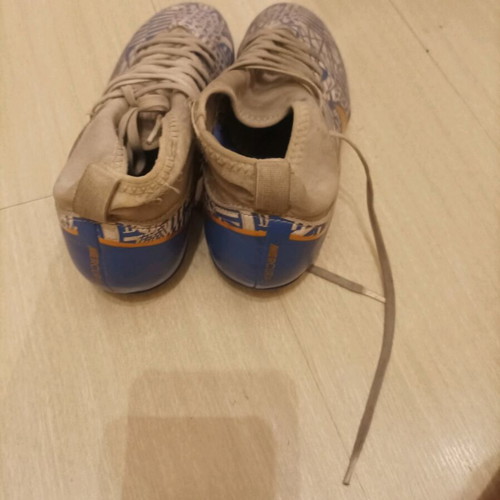 Nike football shoes used, size 36, white and blue