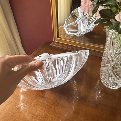 Rogaska Crystal Crystal Platter new, Bohemia, Made in Slovenia