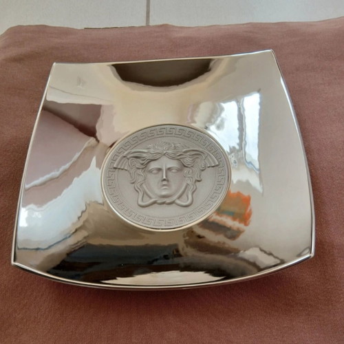 Versace Medusa Platinum decorative plate 22cm, Rosenthal porcelain