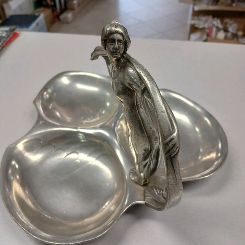 Tin platter new, tabletop bowl for nuts