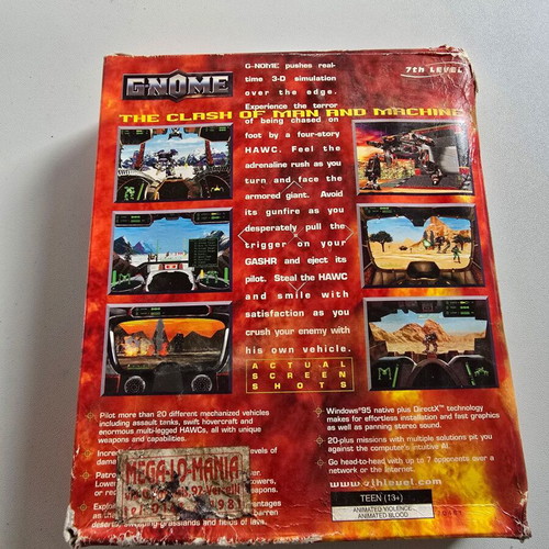 Gnome PC game used big box 1996 with box damage