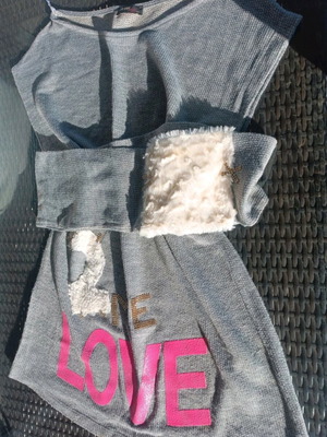 Be You grey dress M-L like new with extra accessories from same fabric