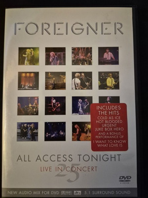 Foreigner All Access Tonight Live in Concert DVD για 25η επέτειο