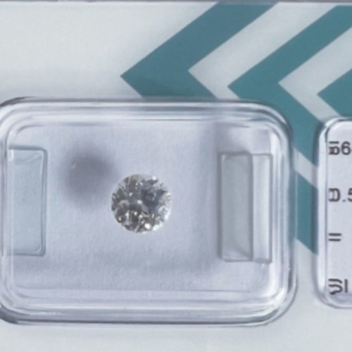 Diamond 0.53ct natural, IGI certified, round brilliant cut