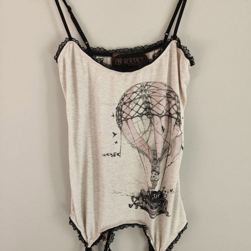 Lip Service Balloon Steampunk Cami Top като нов, размер Small
