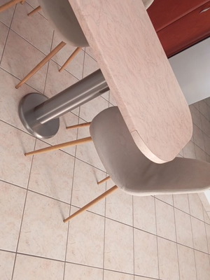 Chairs beige color set of 8 used