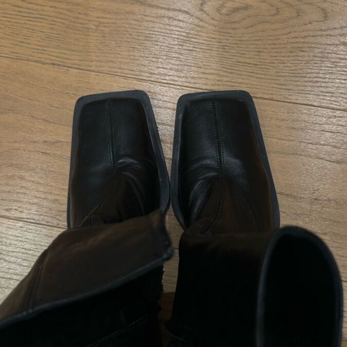 Zara black leather boots like new, size 39