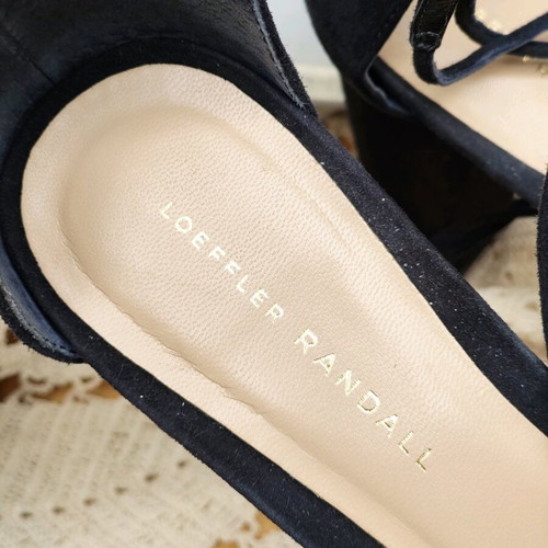 Loeffler Randall Virginia Ankle Tie Sandals black suede like new