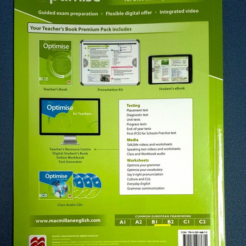 Optimise B1+ Teacher's Book like new
