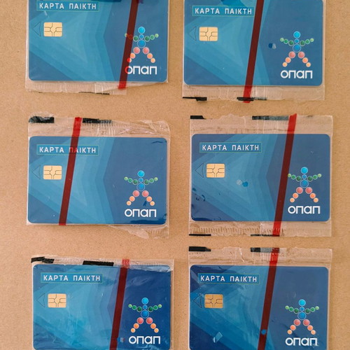 OPAP cards new, pack of 18 closed and open