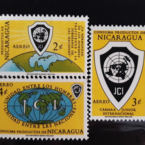 Nicaragua 1961 JCI Junior Chamber of Commerce stamps like new, set of 3