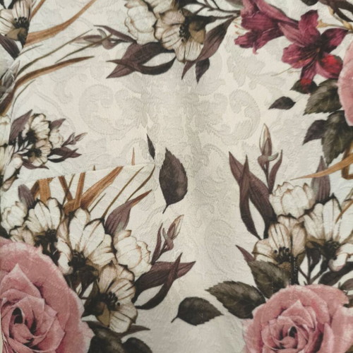 Floral dress with fitted waist, size S
