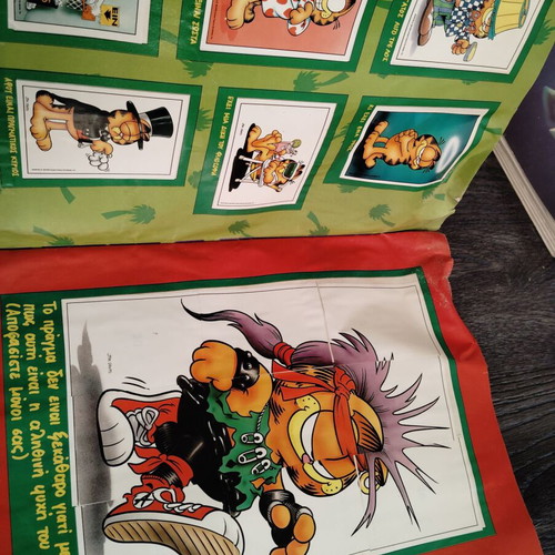 Garfield sticker album used, rare Greek complete