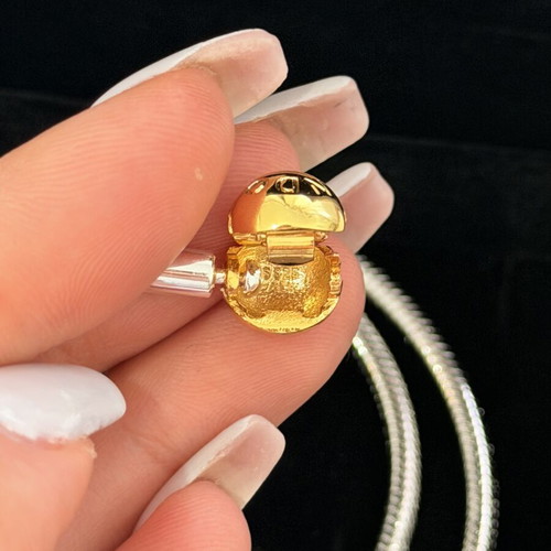 Pandora necklace silver and gold