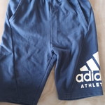 Adidas boys' athletic bermuda shorts like new, blue, size 164 cm