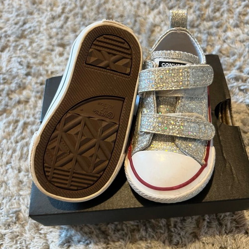 Converse All Star baby shoes new glitter size 20