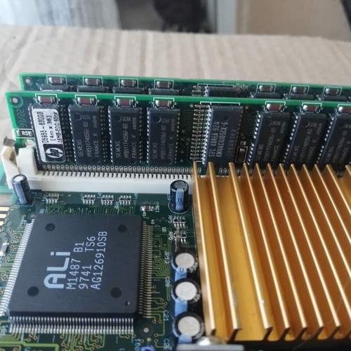 SSC-5X86HVGA REV:1.4 ICP Board ISA Slot Industrial Motherboard with CPU and RAM used