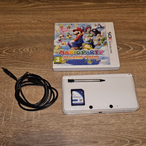 Nintendo 3DS (2011) like new with Mario Party Island Tour and accessories