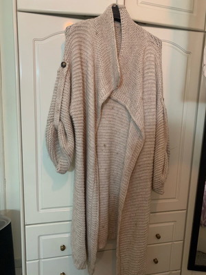 MomoDesign cardigan new, oversized, beige, alpaca wool