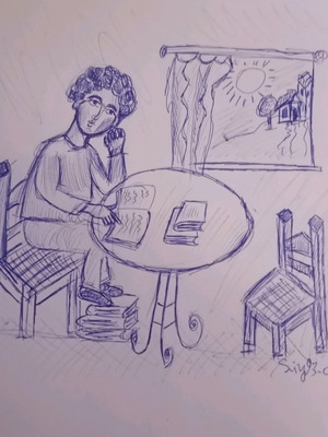 Artwork pen drawing used, 30x20 cm