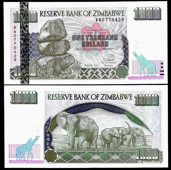  Zimbabwe 1000 dollars 2003-FDS unc