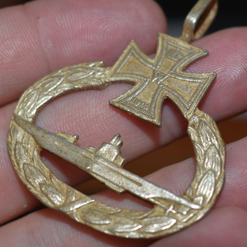 Silver German U-Boat WW2 used with iron cross