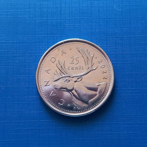 Canada 25 cents 2014 and 2022 coins like new