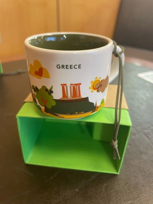 Greece Starbucks espresso ornament mug 2 oz new in box