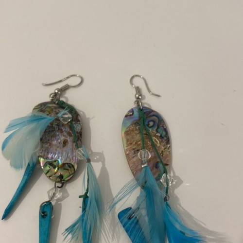 Handmade iridescent earrings like new