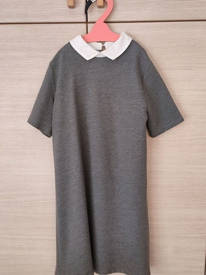 Dress with collar gray like new, size S