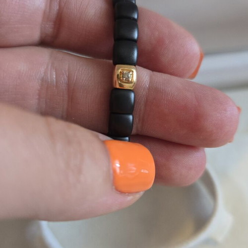 Bracelet with diamond, 18K gold and ceramic, Anna Maria Beleniotis