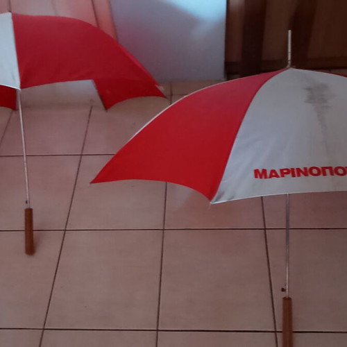 Antique rain umbrellas used, collectible 1985 Marinopoulos