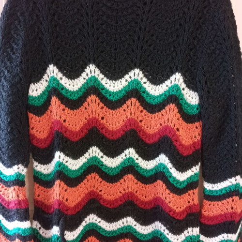Handmade dress used, original design, multicolored