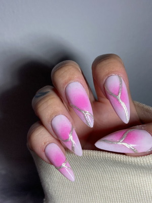 Pink Press On Nails καινούργιο με κιτ εφαρμογής